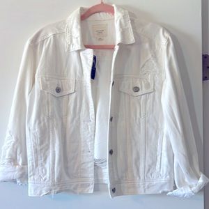 NWT American Eagle White Denim Jacket